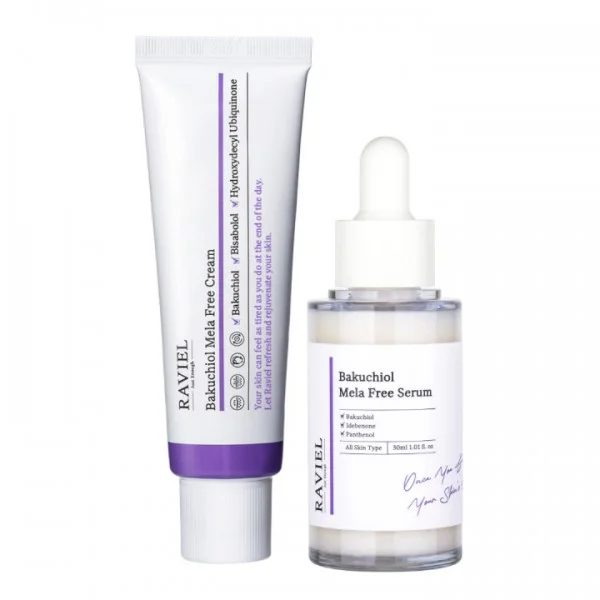 Bakuchiol Mela Free 2-piece set (Cream 50ml + Serum 30ml)