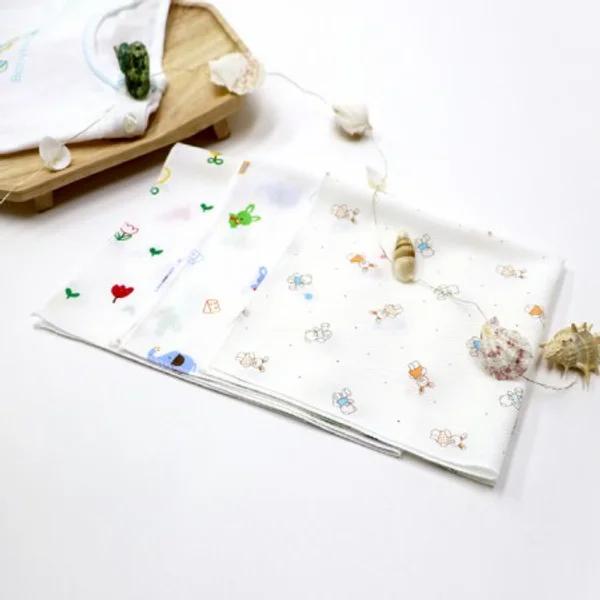 Gauze/embossed handkerchief (10 sheets) 13 types 3