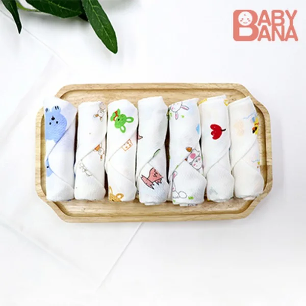 Gauze/embossed handkerchief (10 sheets) 13 types