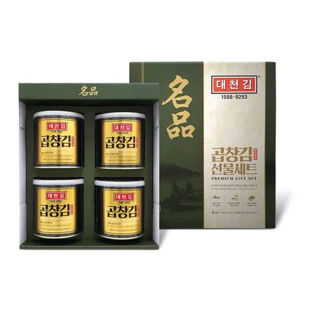 Gopchang Seaweed(Can) Gift Set (30g x 4 Cans)