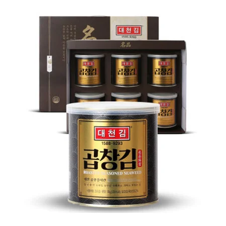 Gopchang Seaweed(Can) Gift Set (30g x 6 Cans)