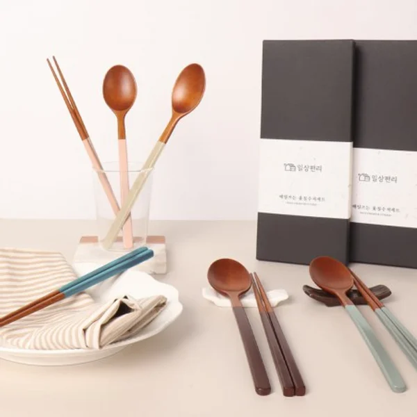 Ottchil Spoon and Chopsticks Cutlery Set 4