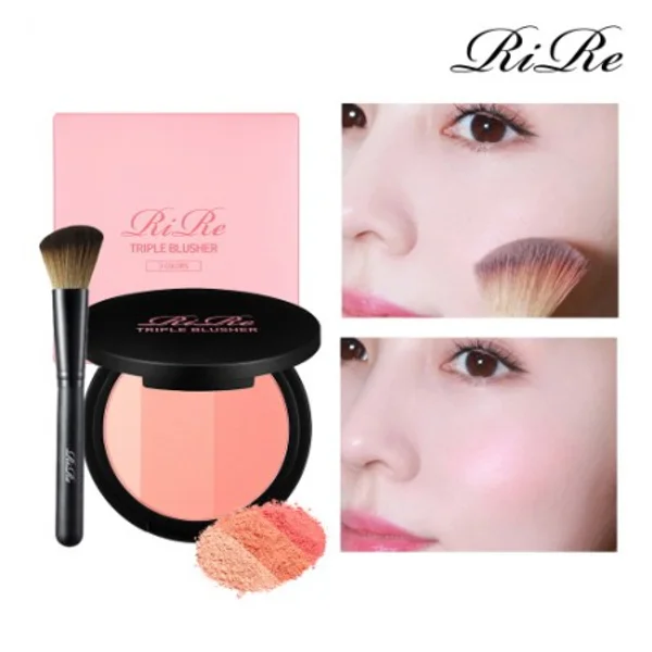 Triple Blusher 8.9g & Brush Set 3
